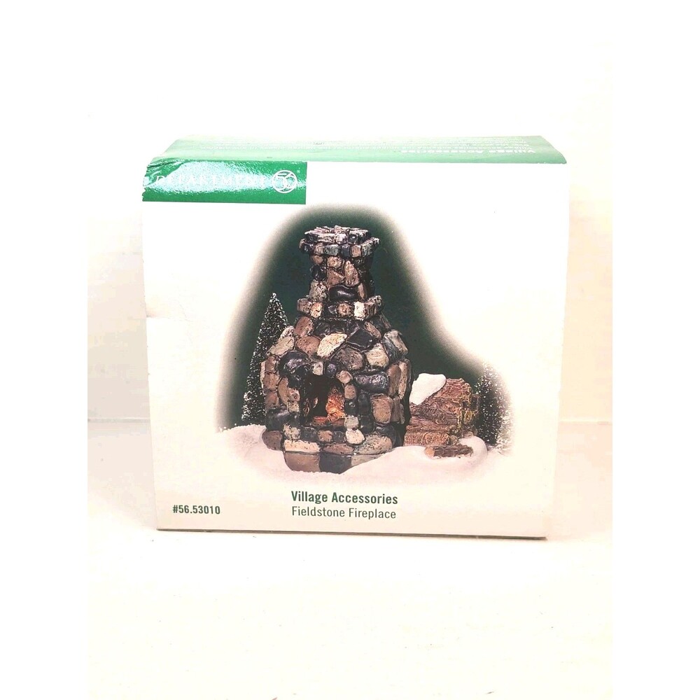 Vintage Dept 56 Village Accessories - Fieldstone Fireplace #56.53010 NOB 2001